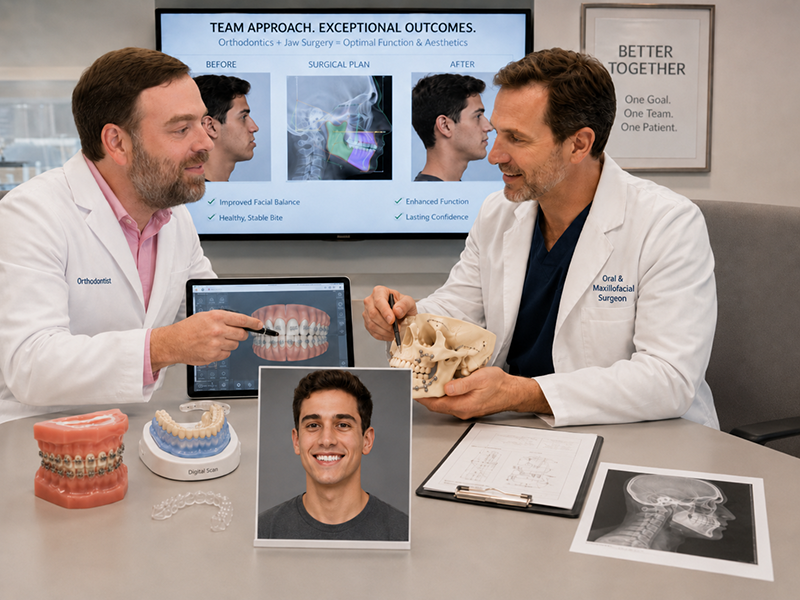 Orthodontist with oral Surgeon Dr Kanaan Houston