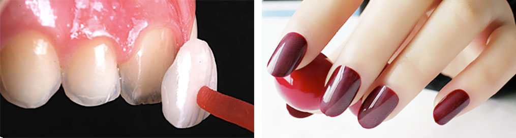 Veneers and acrylic nails share the same concept