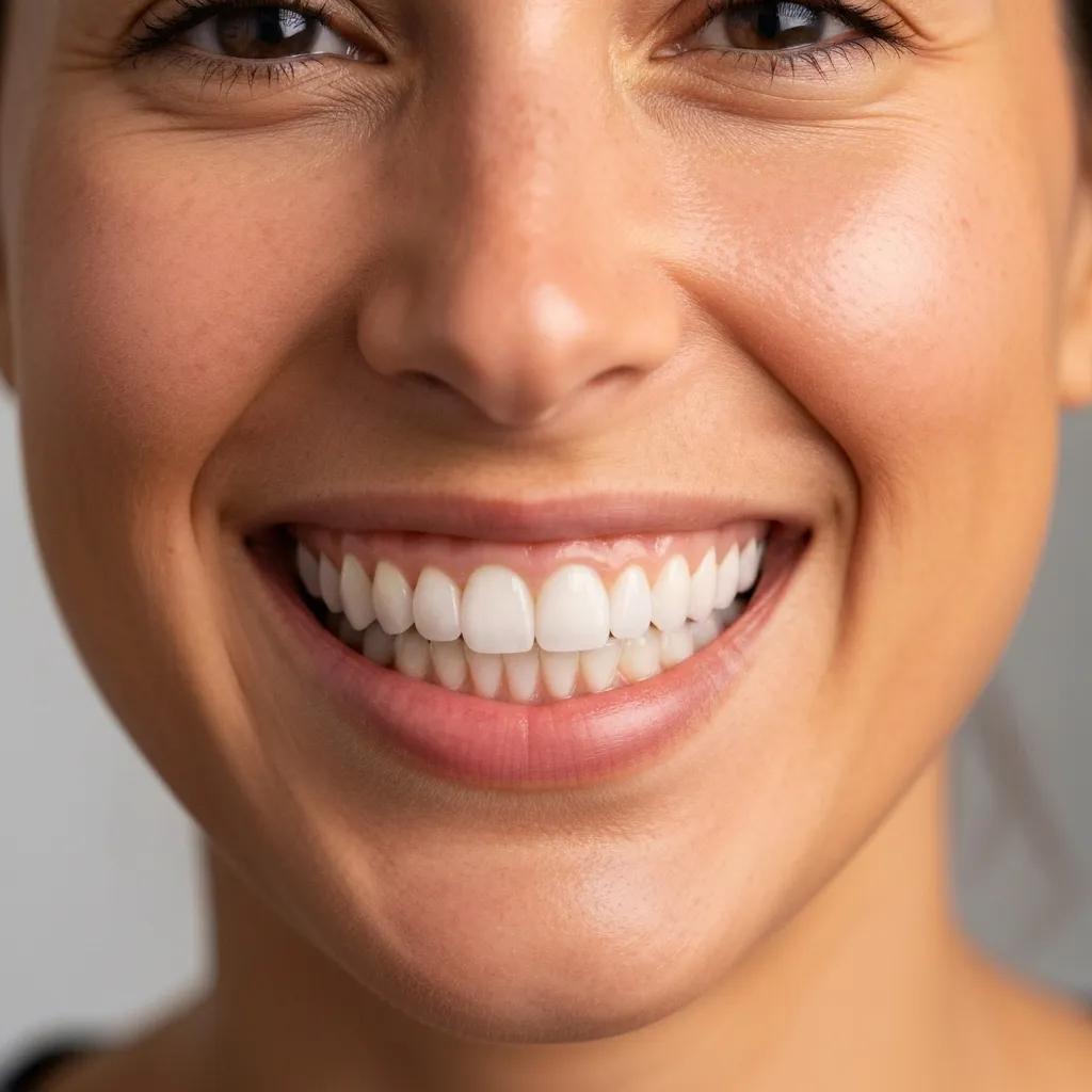 A happy patient smiling to show off beautiful, natural-looking porcelain veneers in Sugar Land
